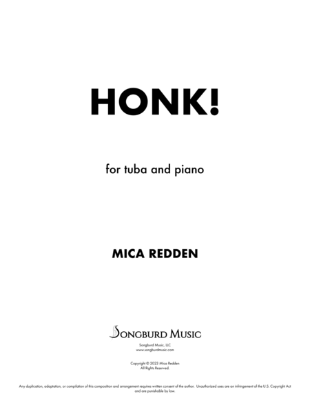 Honk! for Tuba and Piano