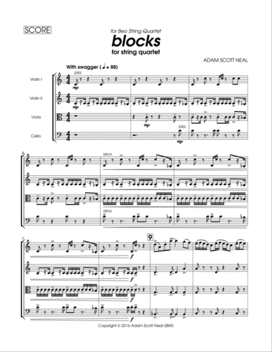blocks String Quartet scores gallery preview page 5