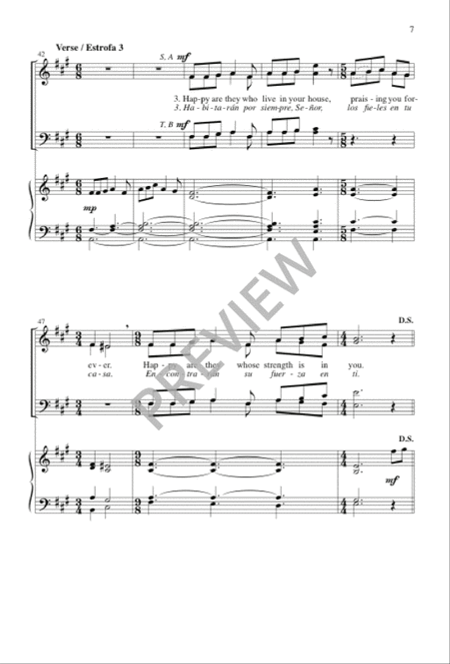 Look Kindly Now, O God, Our Shield / Mira a Tu Ungido, Tierno Dios 4-Part scores gallery preview page 7