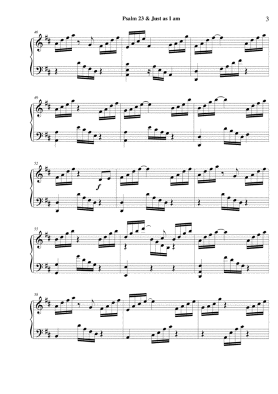 Psalm 23 & Just as I am - lever/pedal harp solo Pedal Harp scores gallery preview page 3