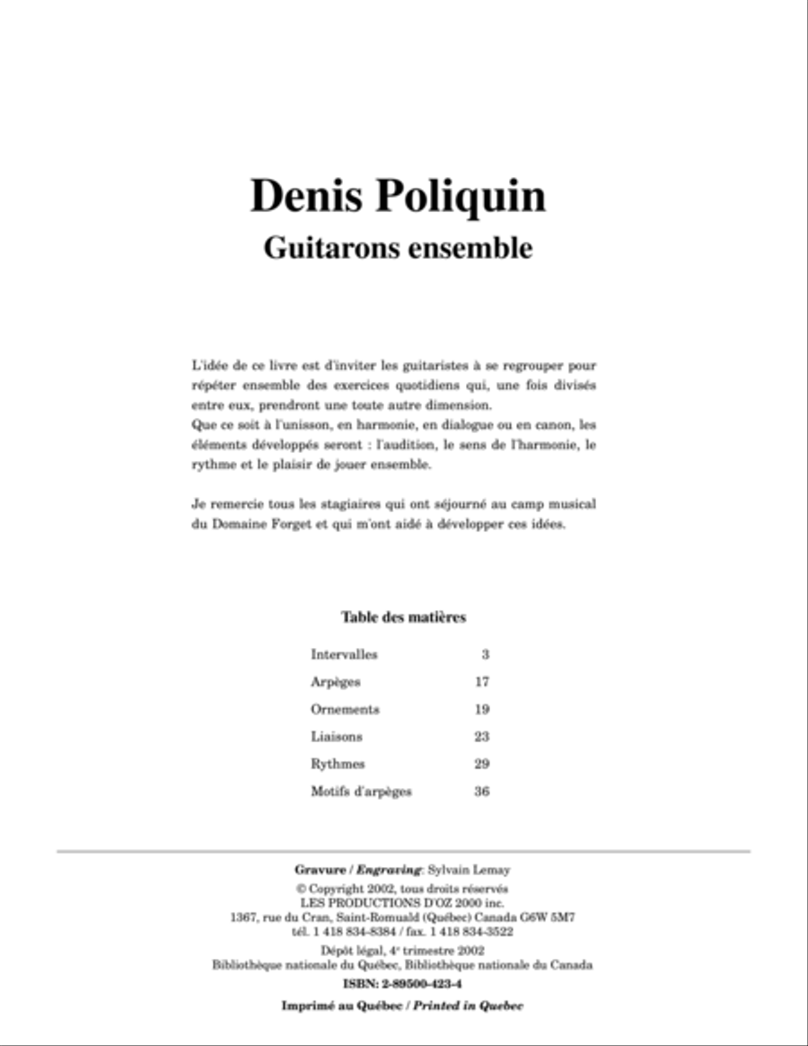 Guitarons ensemble Guitar Ensemble scores gallery preview page 1