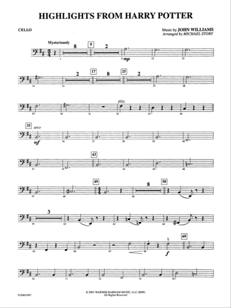 Harry potter cello music cheap