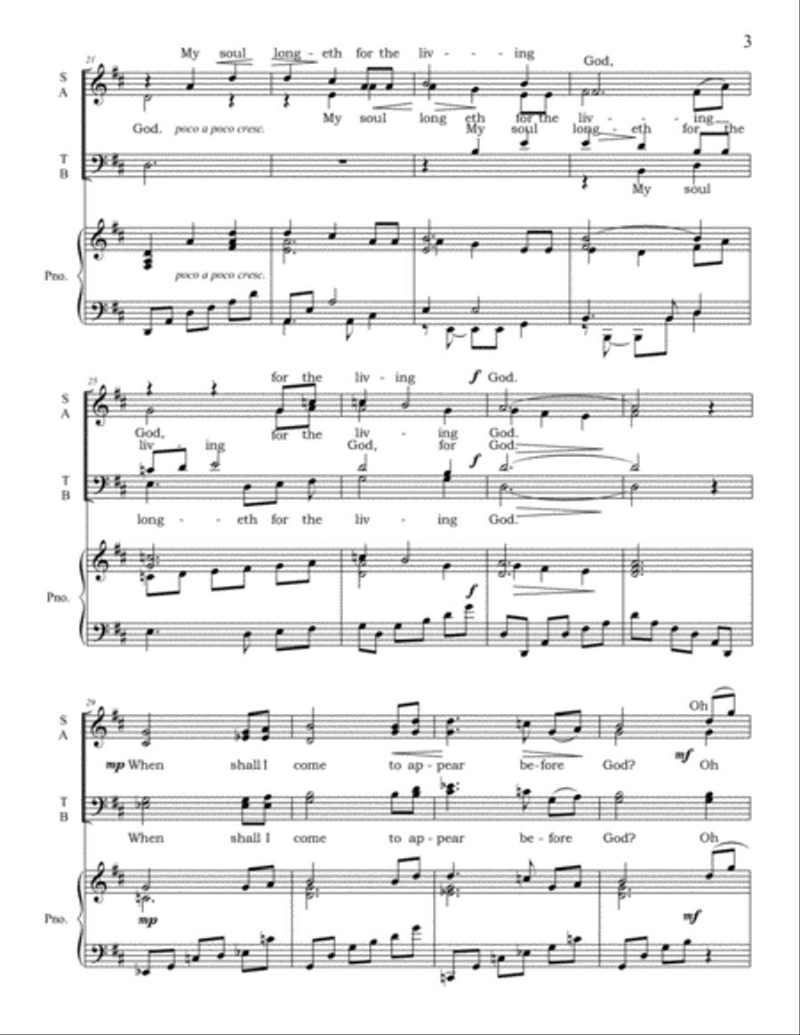 As a Deer Desireth the Water Brook 4-Part scores gallery preview page 3