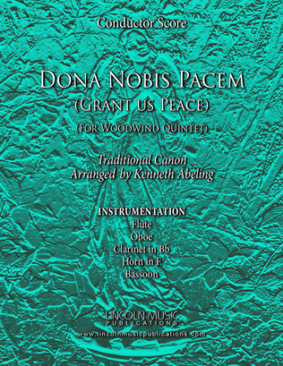 Book cover for Dona Nobis Pacem (for Woodwind Quintet)