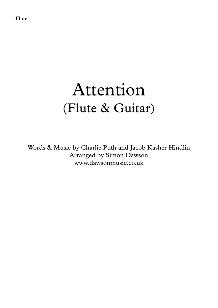 Attention Flute Solo scores gallery preview page 1