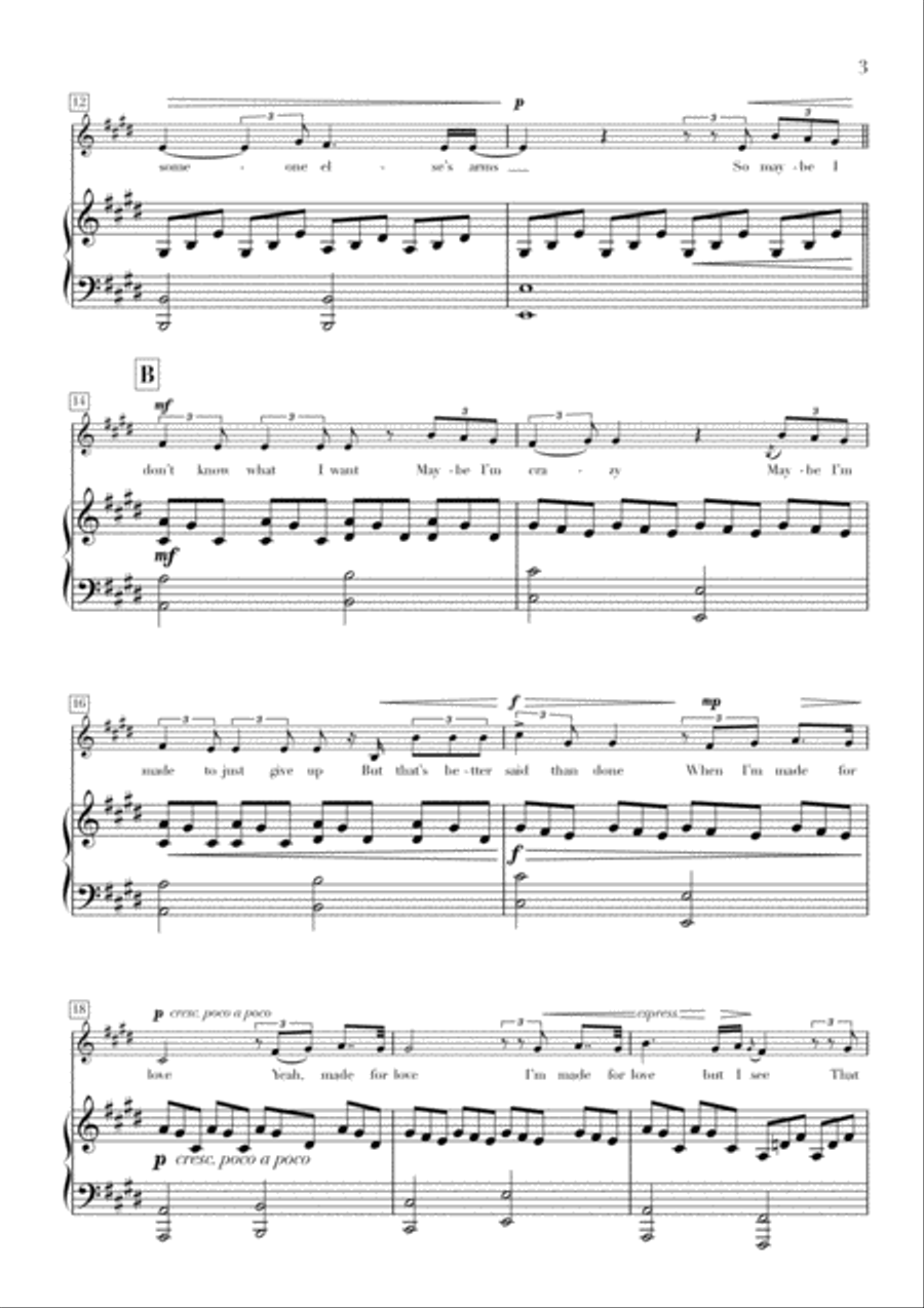 Made For Love Voice scores gallery preview page 3