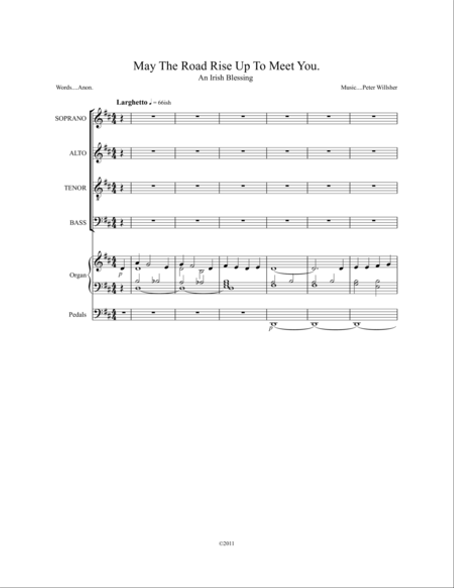 May The Road Rise Up To Meet You. 4-Part scores gallery preview page 1
