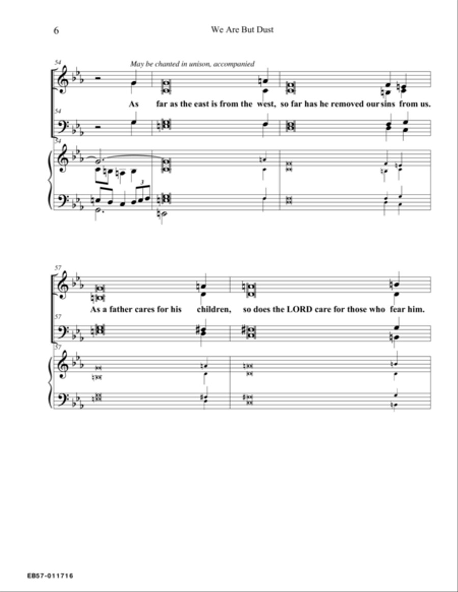 We Are But Dust (Psalm 103) 4-Part scores gallery preview page 6