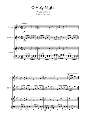 O Holy Night - Flute Duet w/ Piano