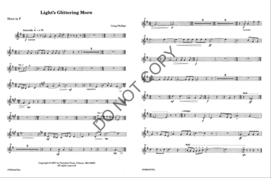 Light's Glittering Morn - Brass Parts 4-Part scores gallery preview page 4