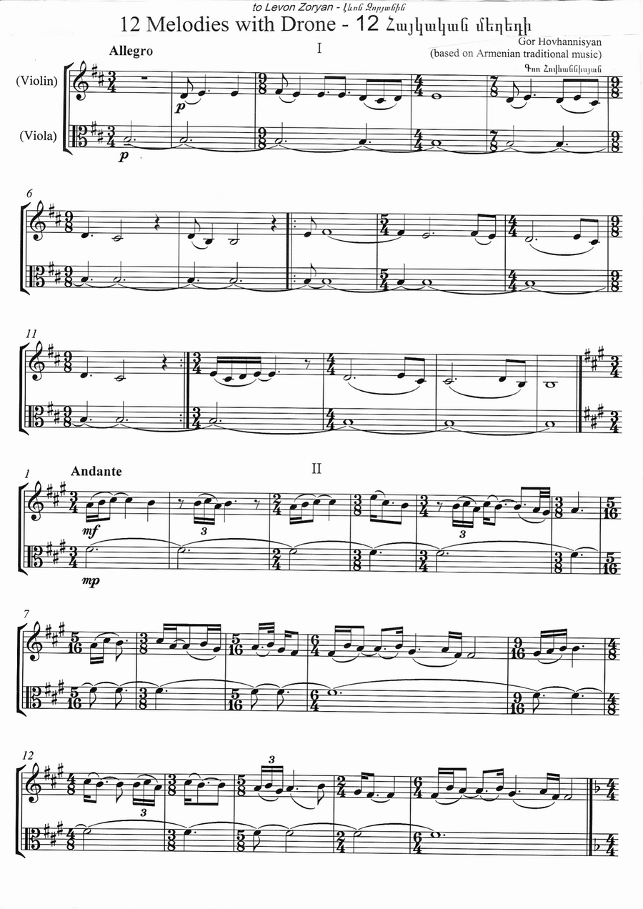 12 Melodies with Drone