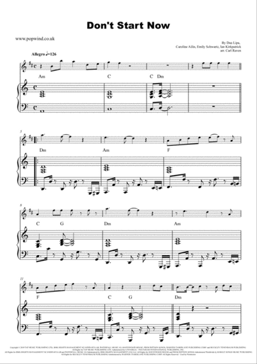 Don't Start Now Tenor Saxophone scores gallery preview page 2