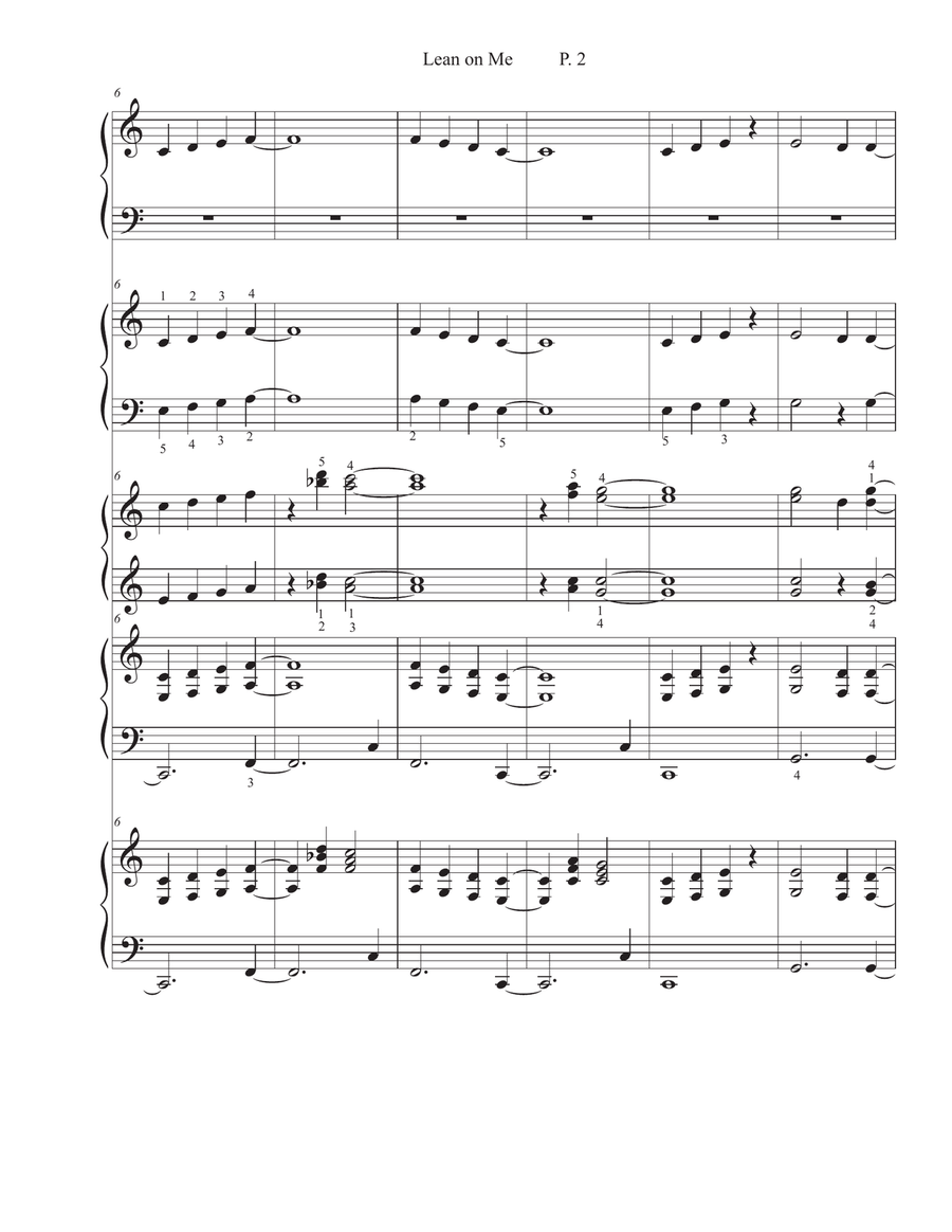 Lean On Me Piano Method scores gallery preview page 3