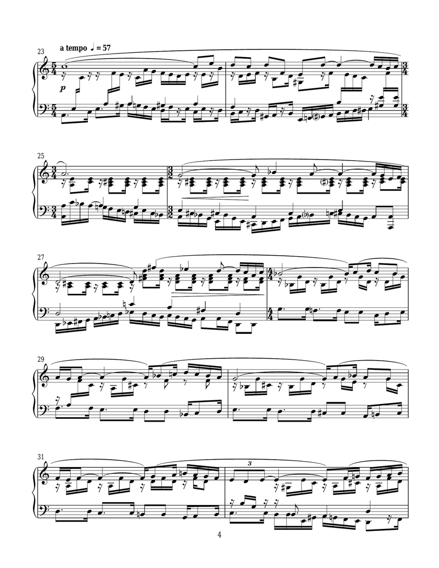 Aria From Bachianas Brasileiras Cantilena No. 5 Piano, Vocal scores gallery preview page 4