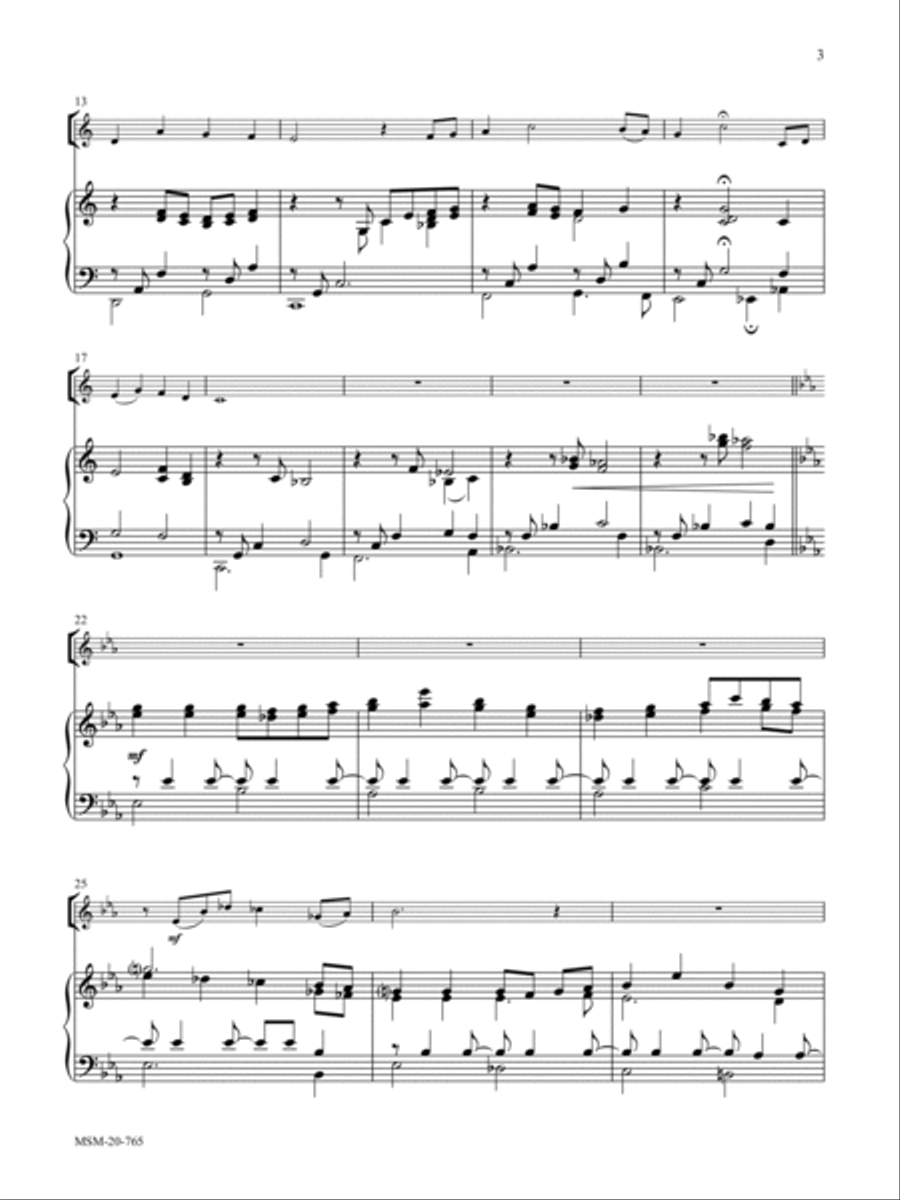 Savior, Like a Shepherd Lead Us Three Hymn Settings for Trumpet and Organ Trumpet scores gallery preview page 3