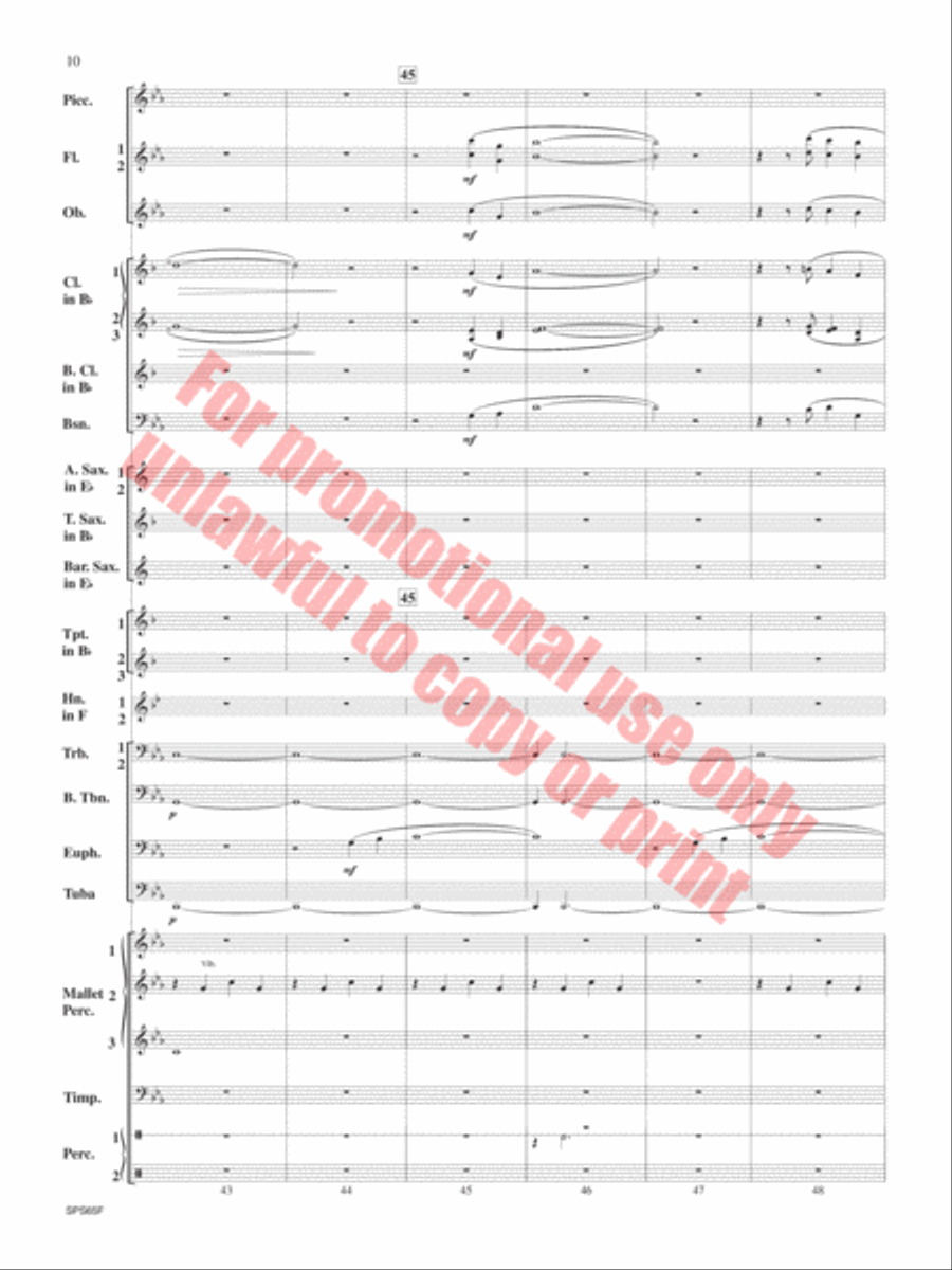 Rain and Snow on the Cedar Cliffs Concert Band scores gallery preview page 11