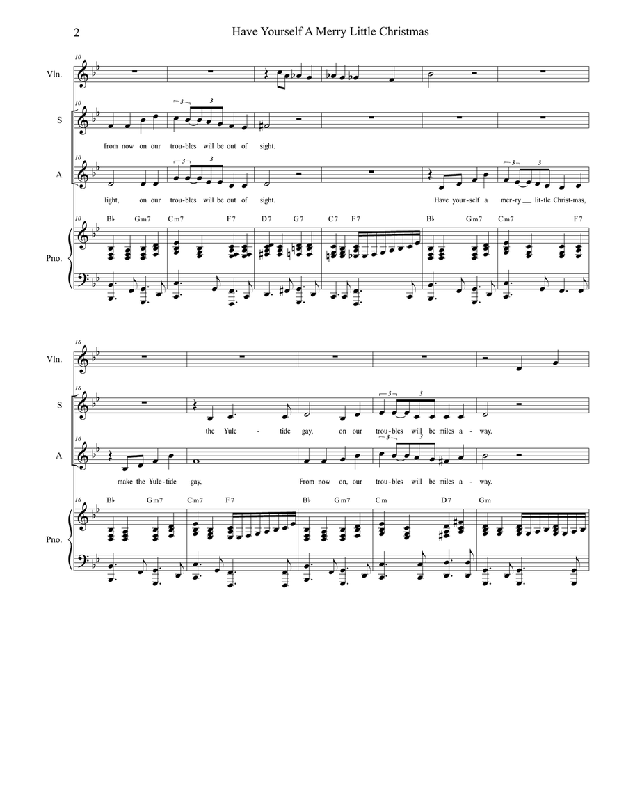 Have Yourself A Merry Little Christmas from MEET ME IN ST. LOUIS Piano scores gallery preview page 2