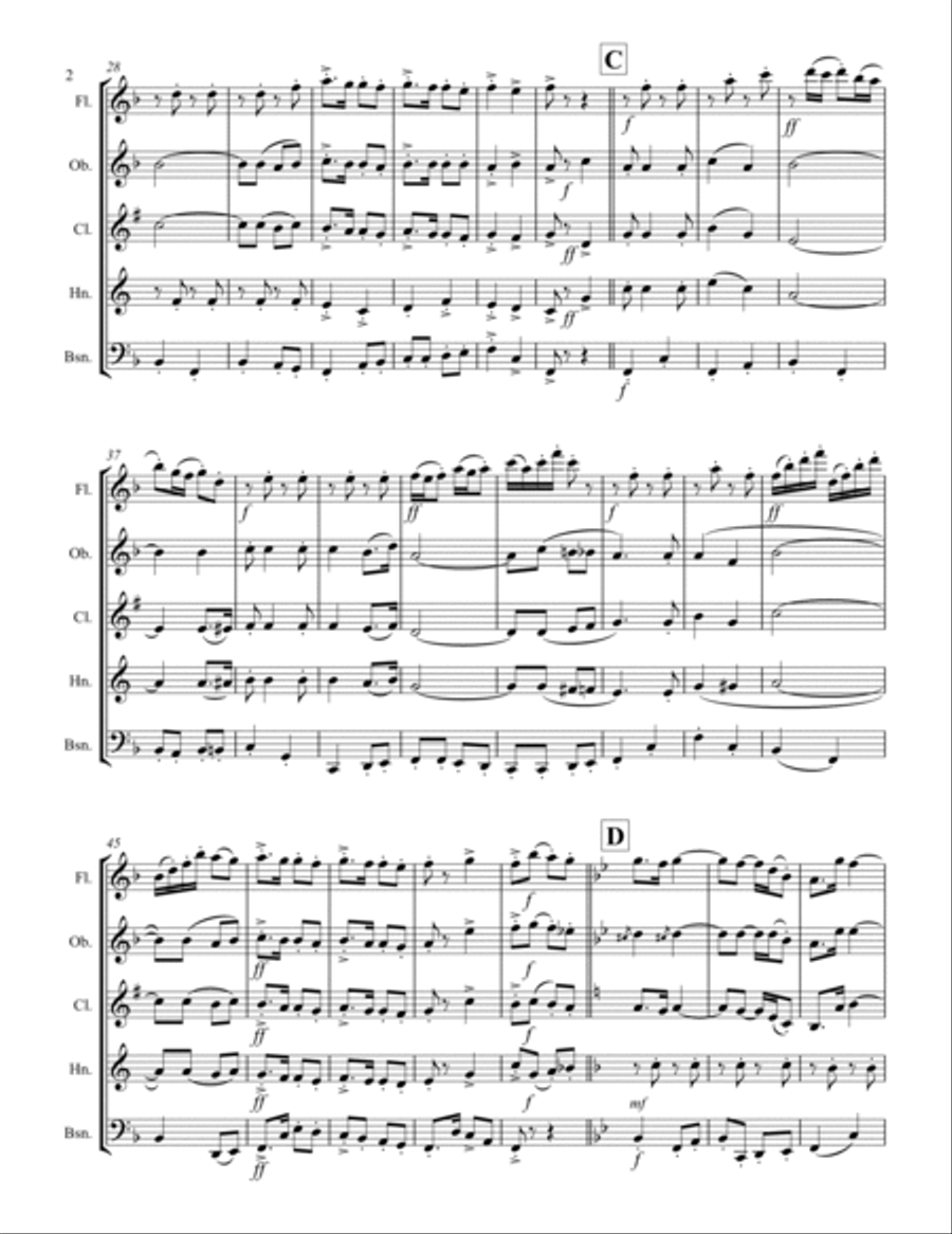 In Heaven There Is No Beer Woodwind Quintet scores gallery preview page 3