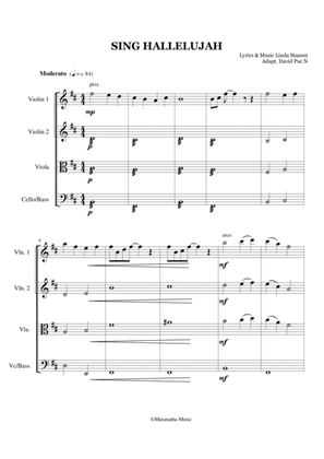 Sing Hallelujah String Quartet/Orchestra Score + Set of Parts