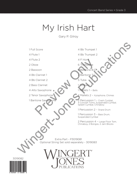 My Irish Hart (Band) - Full Score