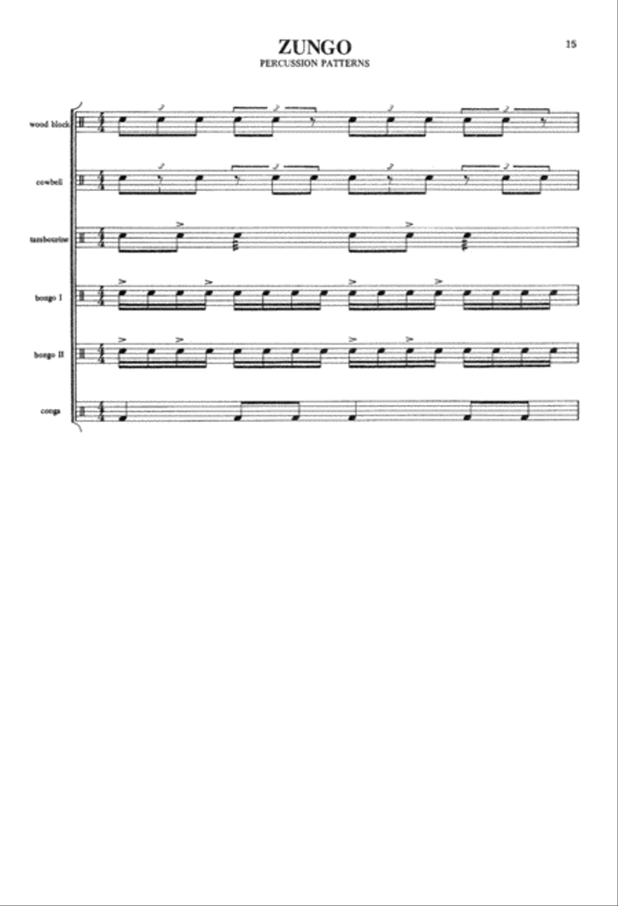 Zungo Zungo 4-Part scores gallery preview page 15