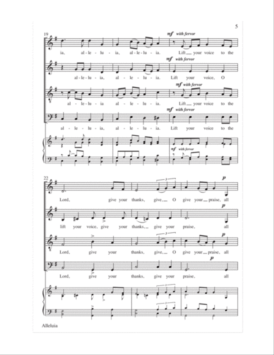 Alleluia Alleluia 4-Part scores gallery preview page 6