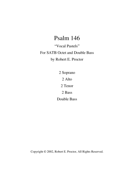 Psalm 146 - "Vocal Pastels" image number null