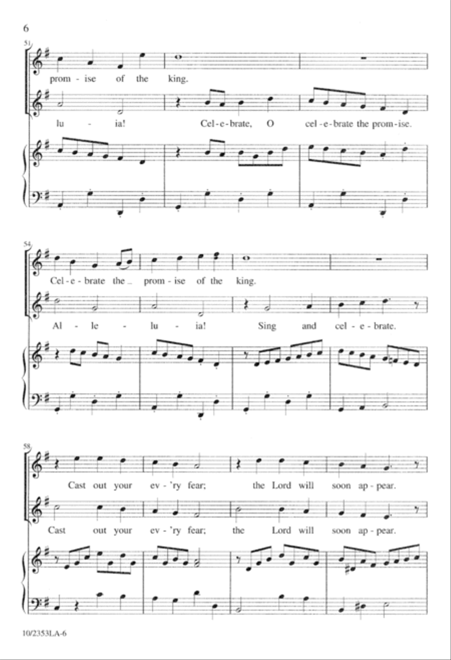 Celebrate the Promise Celebrate the Promise Unison Choir scores gallery preview page 6