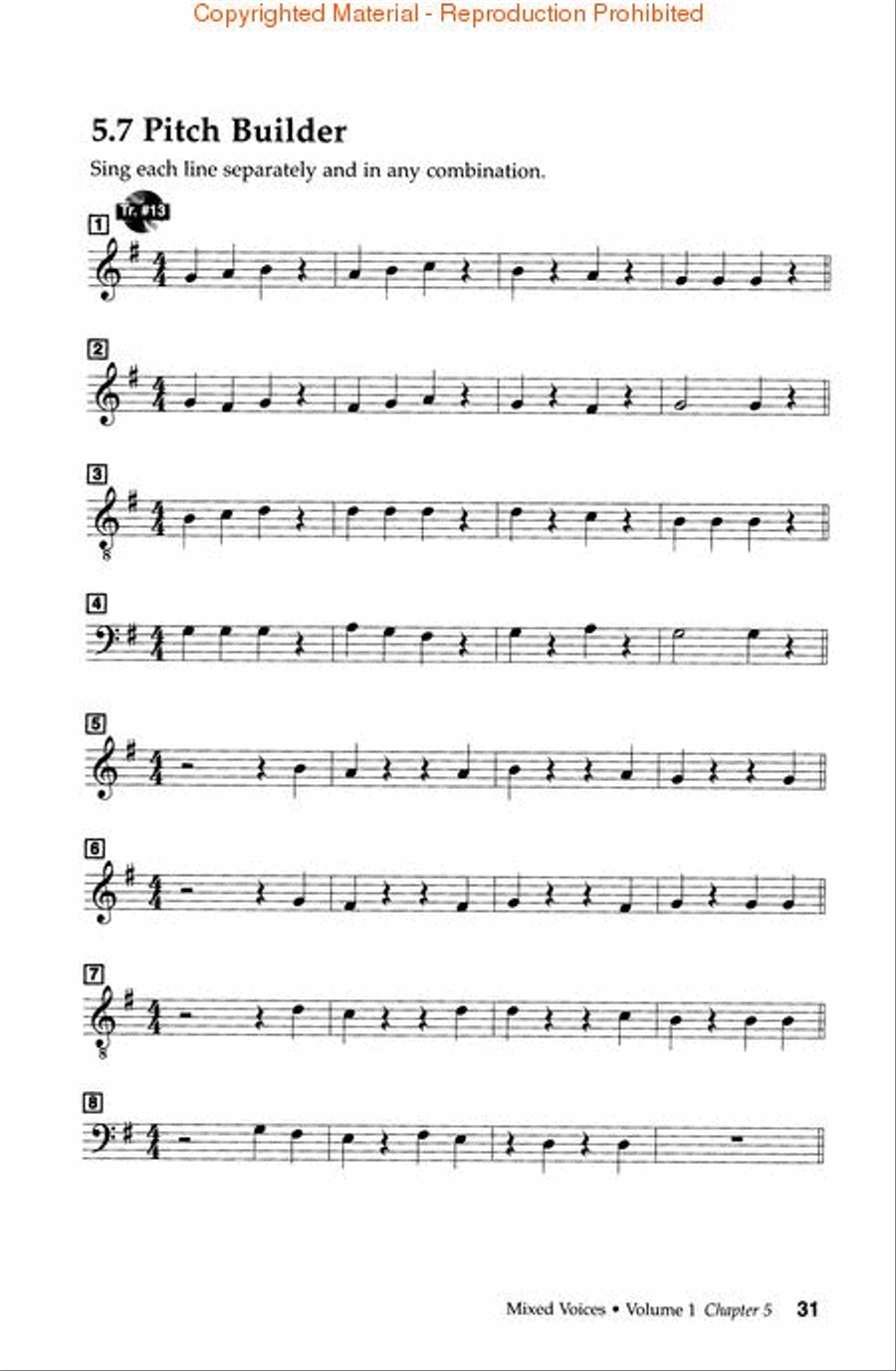 Essential Sight-Singing Vol. 1 Mixed Voices 4-Part scores gallery preview page 4