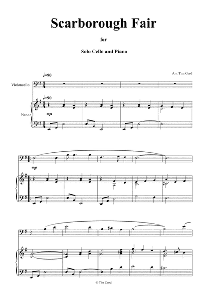 Scarborough Fair for Solo Cello and Piano image number null
