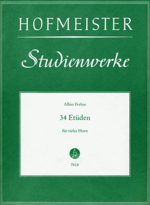 Book cover for 34 Etuden fur tiefes Horn