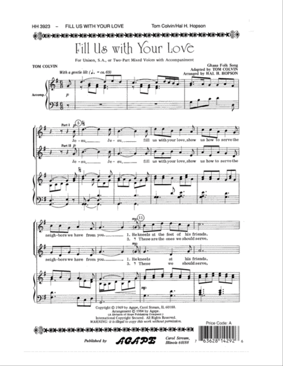 Fill Us with Your Love Fill Us with Your Love SA scores gallery preview page 1