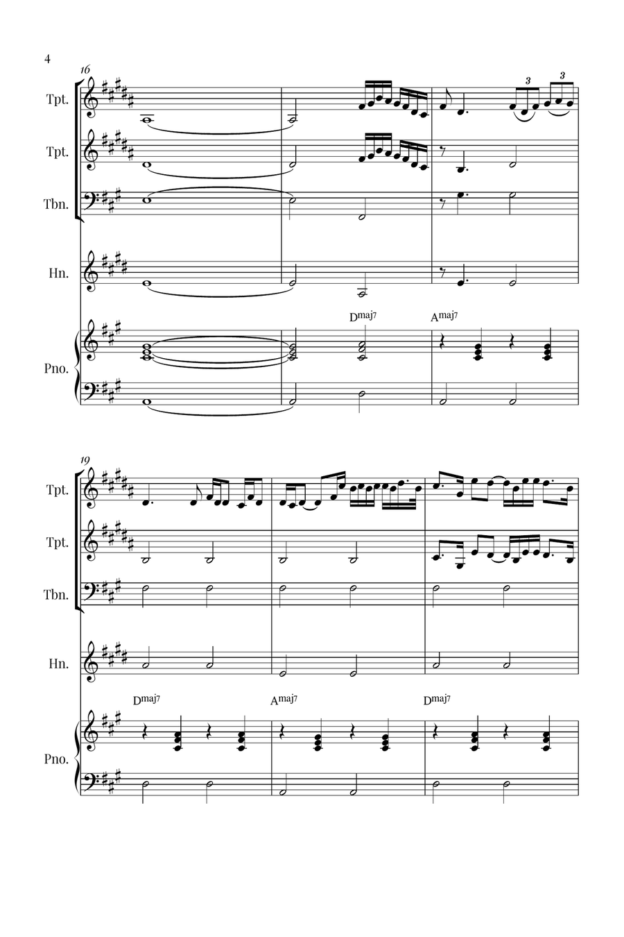 Die With A Smile Die With A Smile Brass Quartet scores gallery preview page 4
