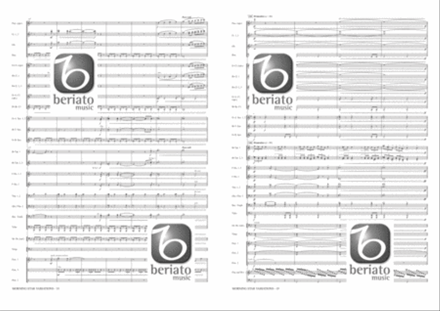 Morning Star Variations Concert Band scores gallery preview page 11