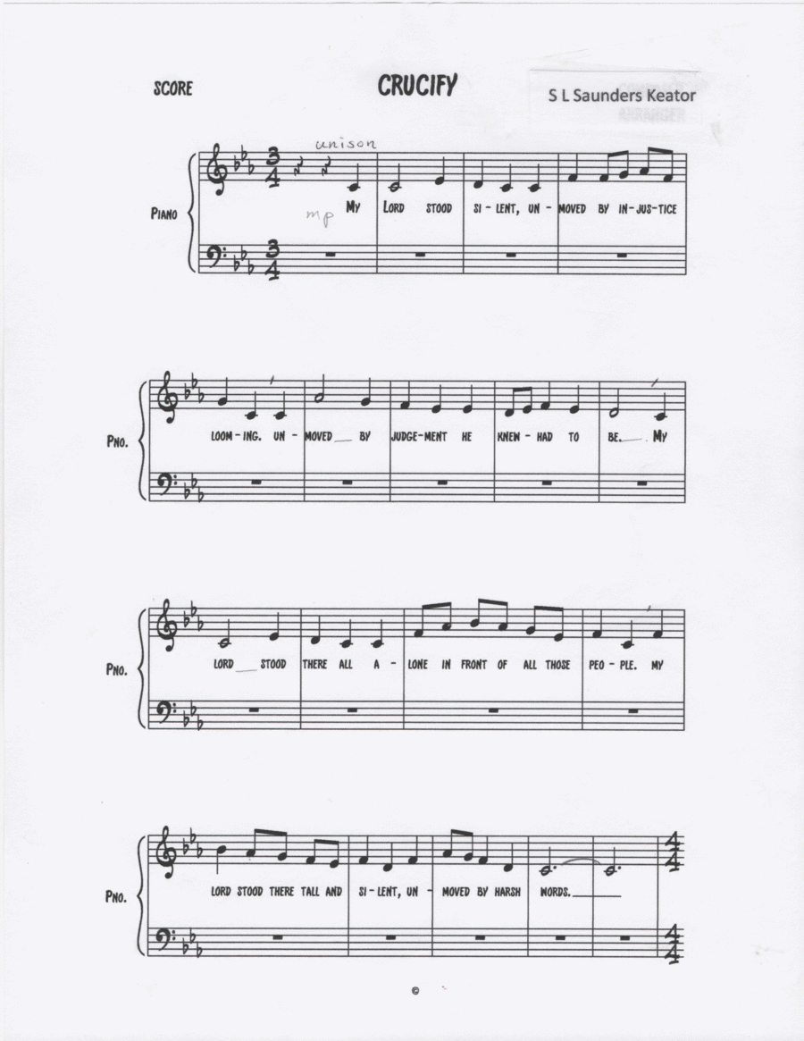 Crucify! 4-Part scores gallery preview page 1