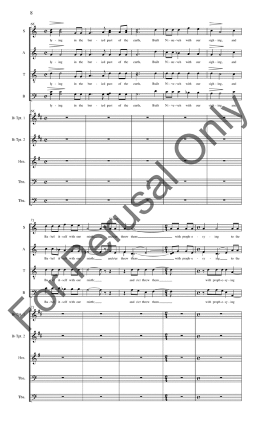 We Are The Music Makers (Brass Quintet Score/Parts) Choir scores gallery preview page 9