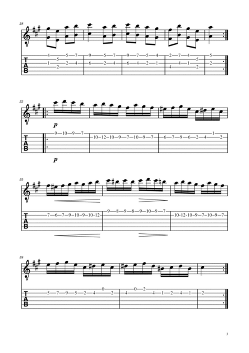 Mozart K. 331Guitar TABs (Turkish March) image number null