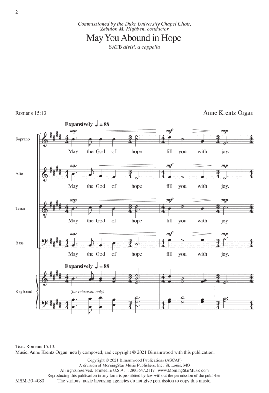 May You Abound in Hope May You Abound in Hope Divisi scores gallery preview page 1