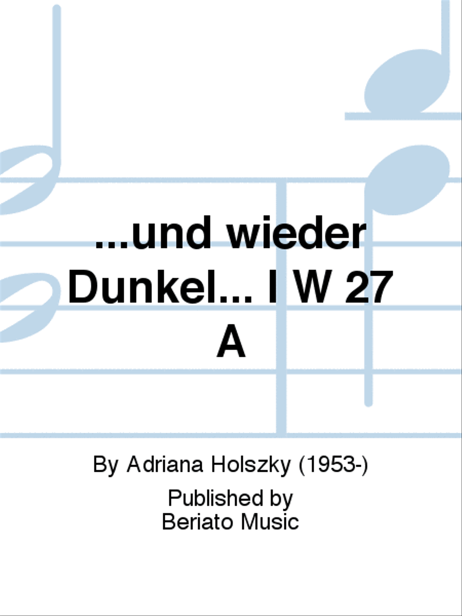 ...und wieder Dunkel... I W 27 A Organ scores gallery preview page 1