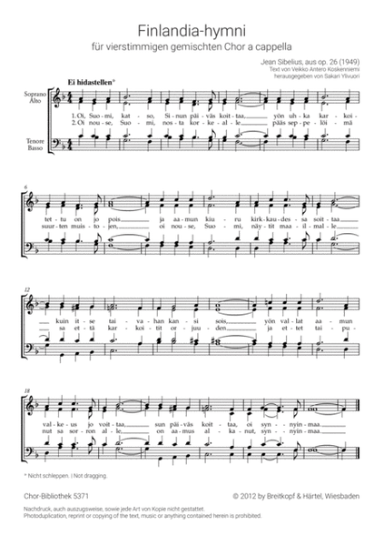 Finlandia-hymni from Op. 26