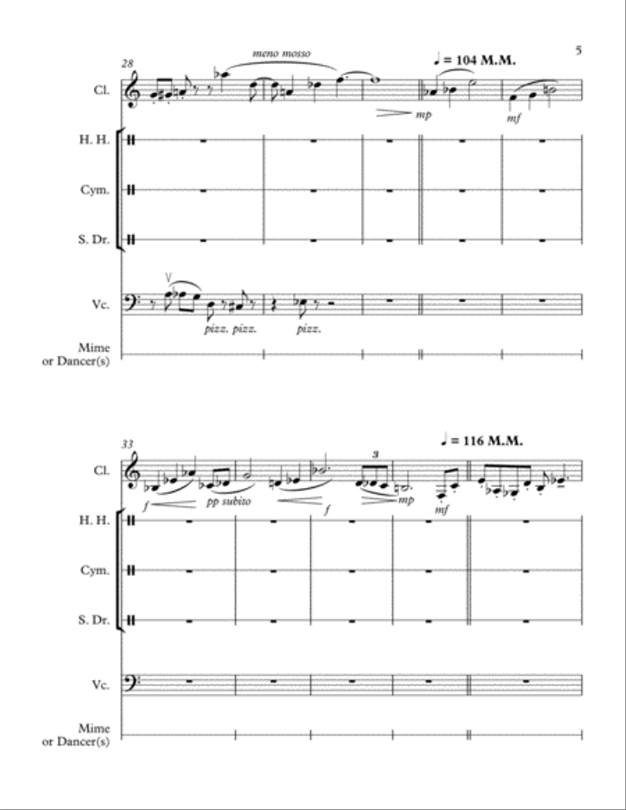 Dance of the Wind-Up Toys Percussion Ensemble scores gallery preview page 5