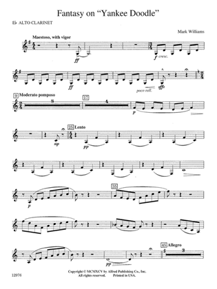 Fantasy on "Yankee Doodle": E-flat Alto Clarinet