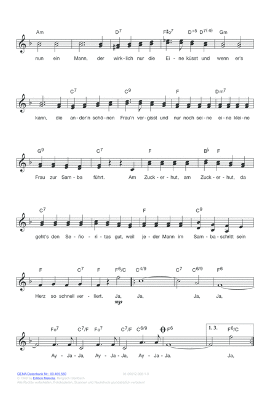 Am Zuckerhut Am Zuckerhut Voice scores gallery preview page 3