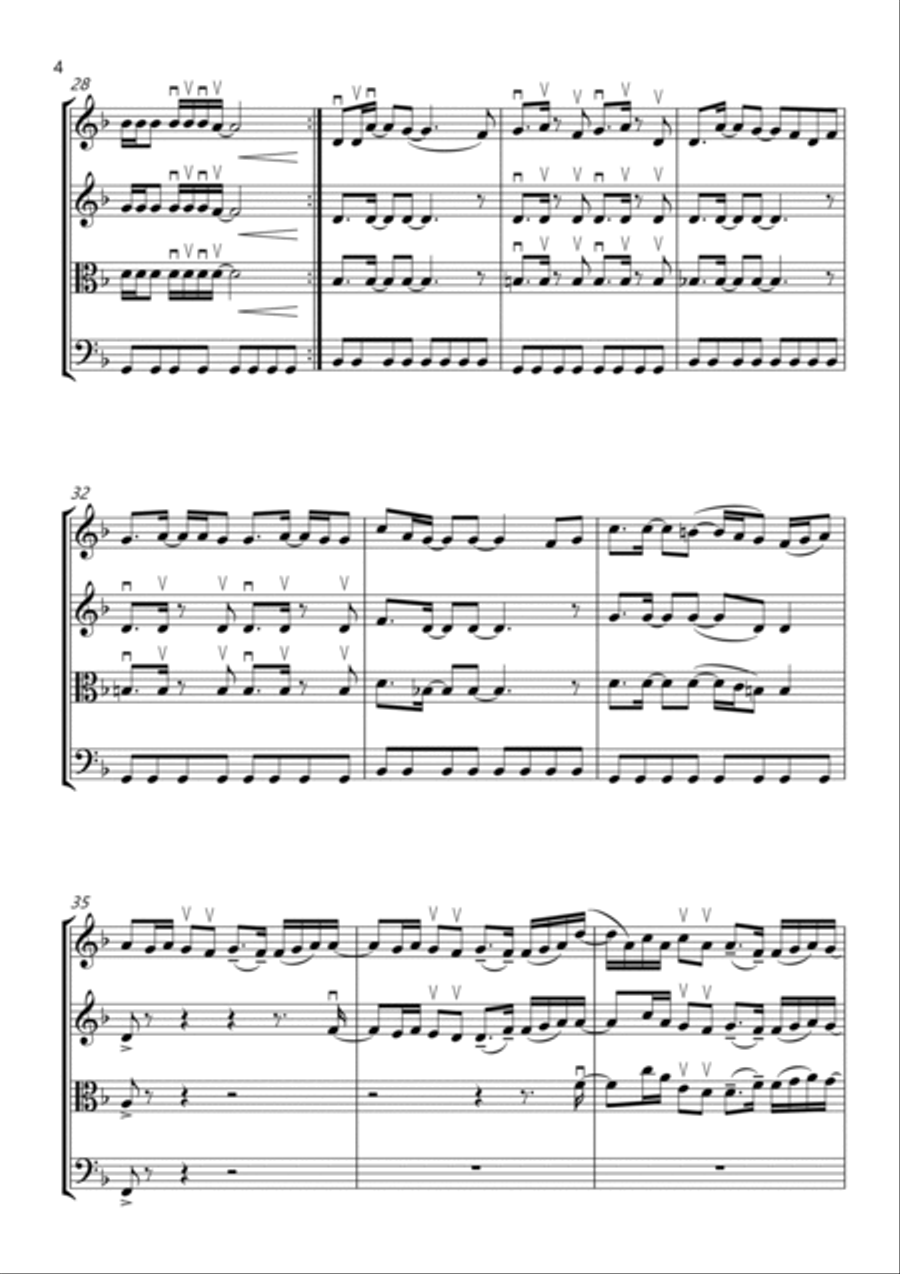 Crazy In Love Crazy In Love String Quartet scores gallery preview page 4