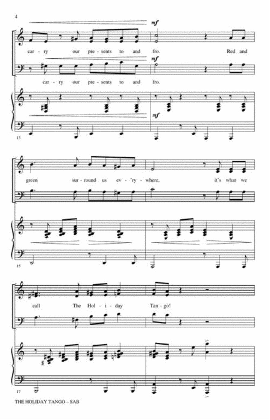The Holiday Tango! 3-Part scores gallery preview page 5
