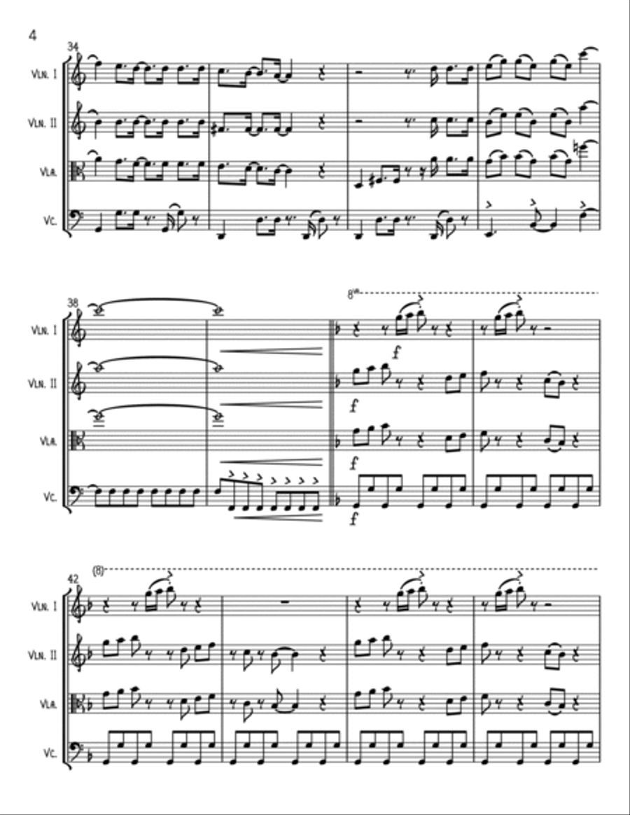 Live And Let Die Live And Let Die String Quartet scores gallery preview page 4