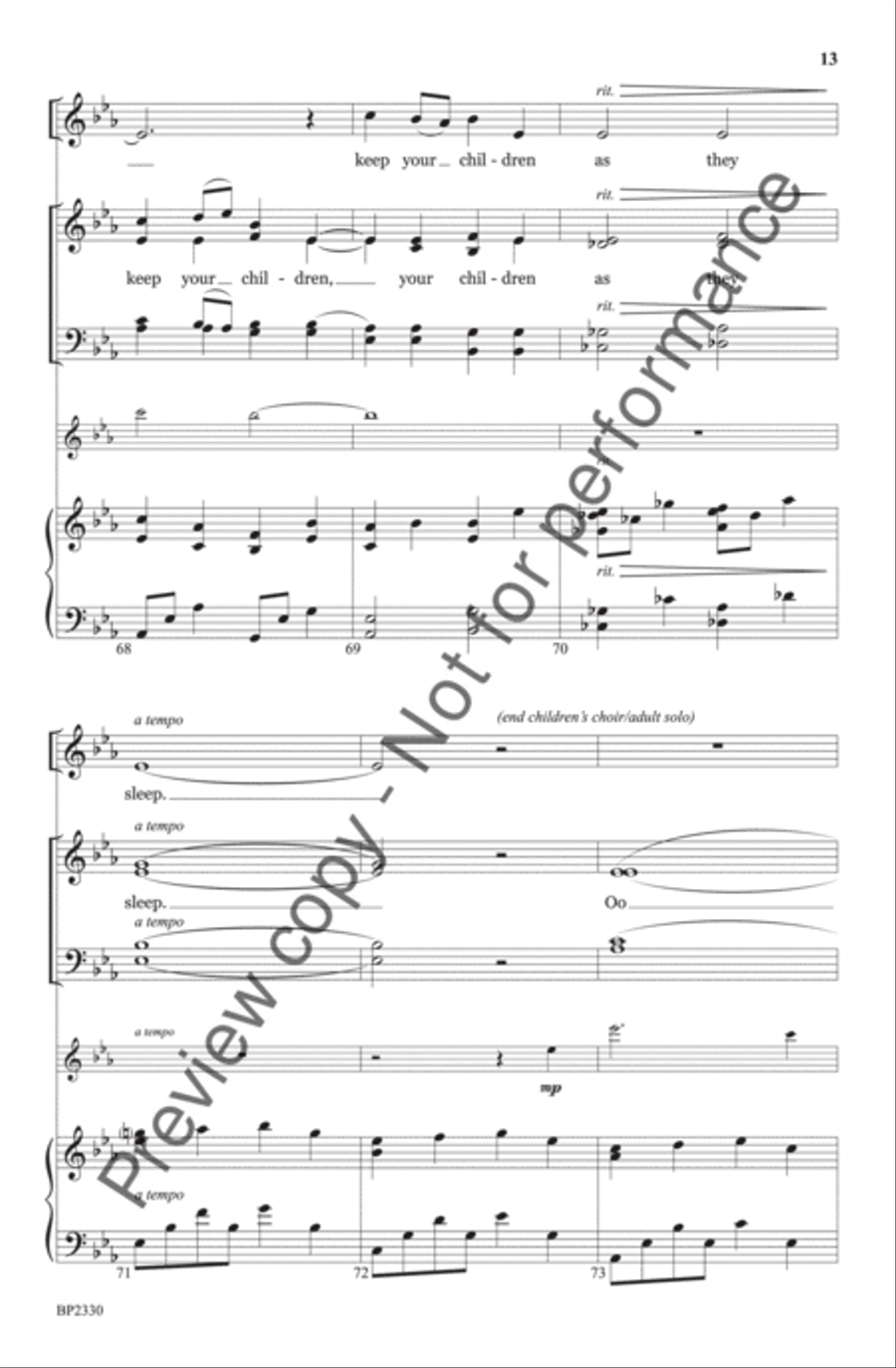 Keep Your Children Keep Your Children 4-Part scores gallery preview page 14