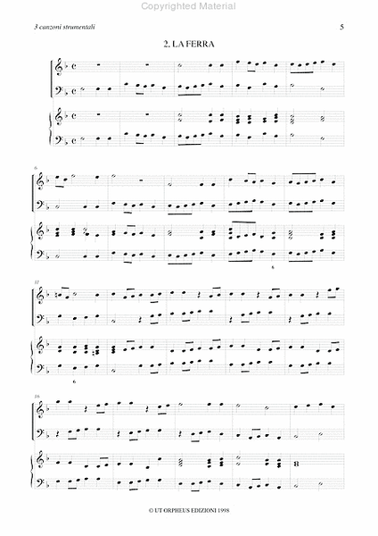 La Richiera, La Ferra, La Crescendola. 3 Instrumental Canzonas (Venezia 1620) for Descant Recorder (Violin), Viol (Violoncello) and Continuo