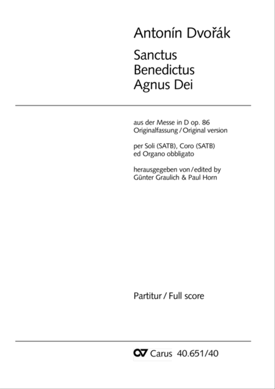 Sanctus, Benedictus and Agnus Dei