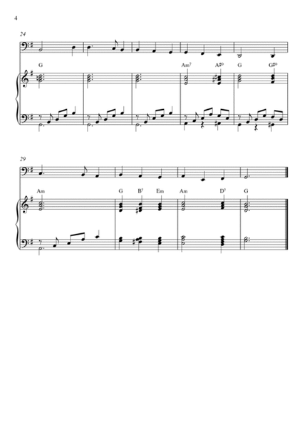 Traditional - Away In a Manger (Piano and Bassoon) with chords image number null